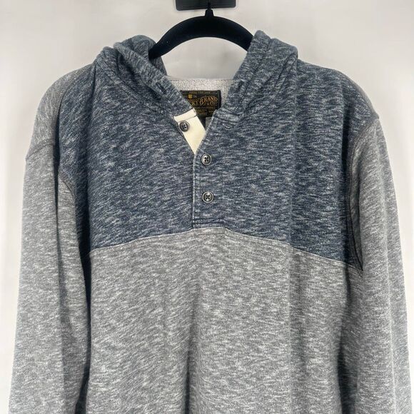 Lucky Brand Huntington Colorblock Hoodie Hooded Sweatshirt Blue Multi Size Large - Picture 7 of 10
